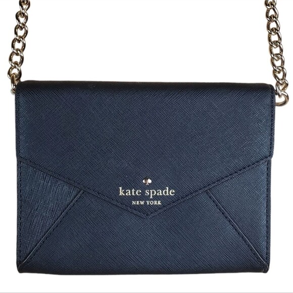 KATE SPADE Cedar Street Chain-Link Cow Leather Envelope Style Crossbody Bag - Picture 1 of 8